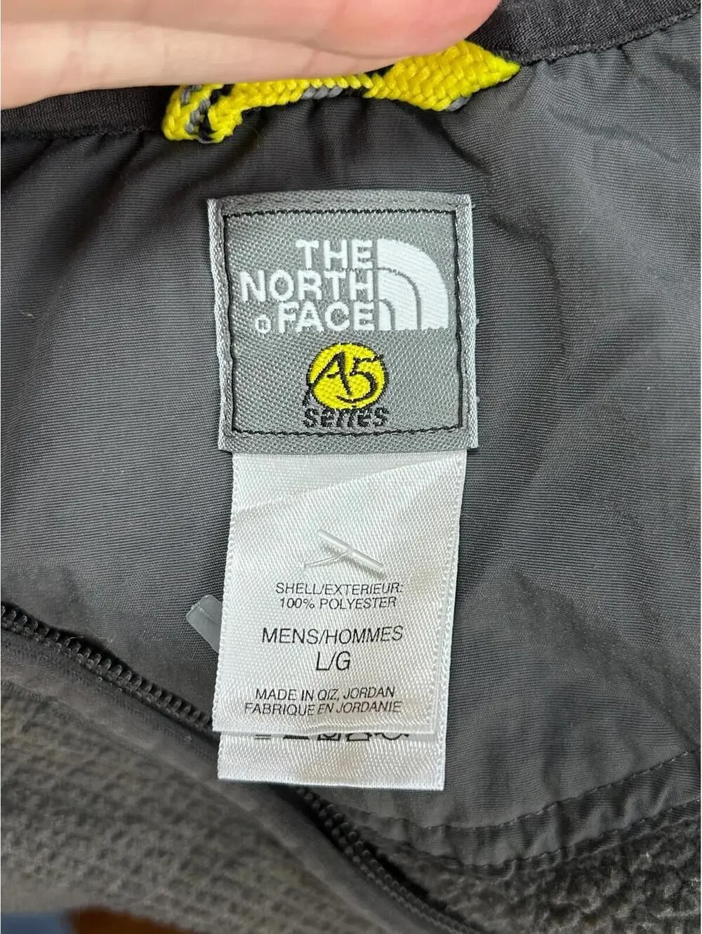 The North Face Mens 45 Series 1/4 Zip Fleece Pullover Gray Size Large
